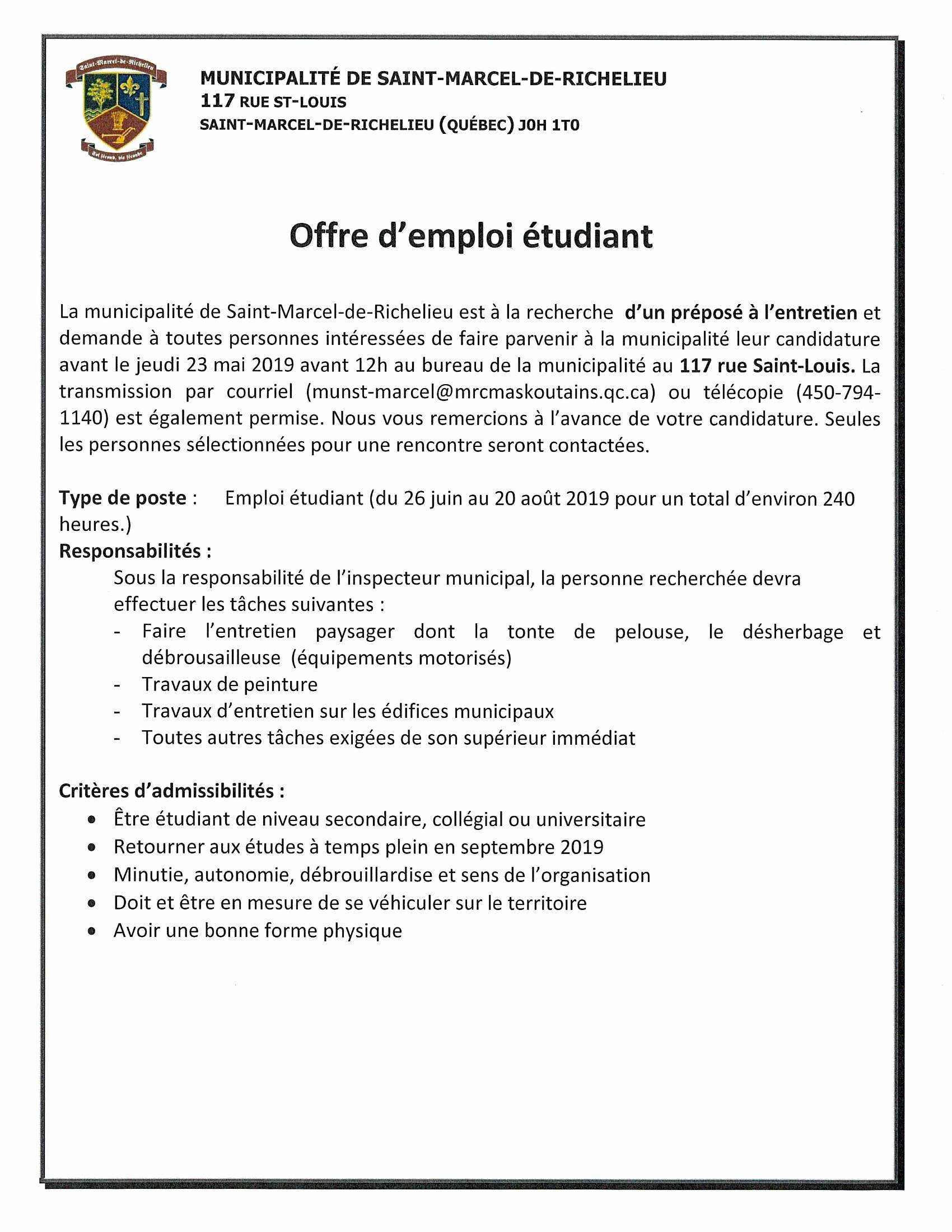 Municipalité de Saint-Marcel-de-Richelieu