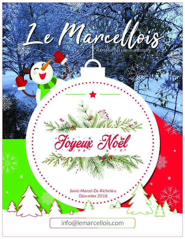 Couverture du journal municipal de décembre 2018