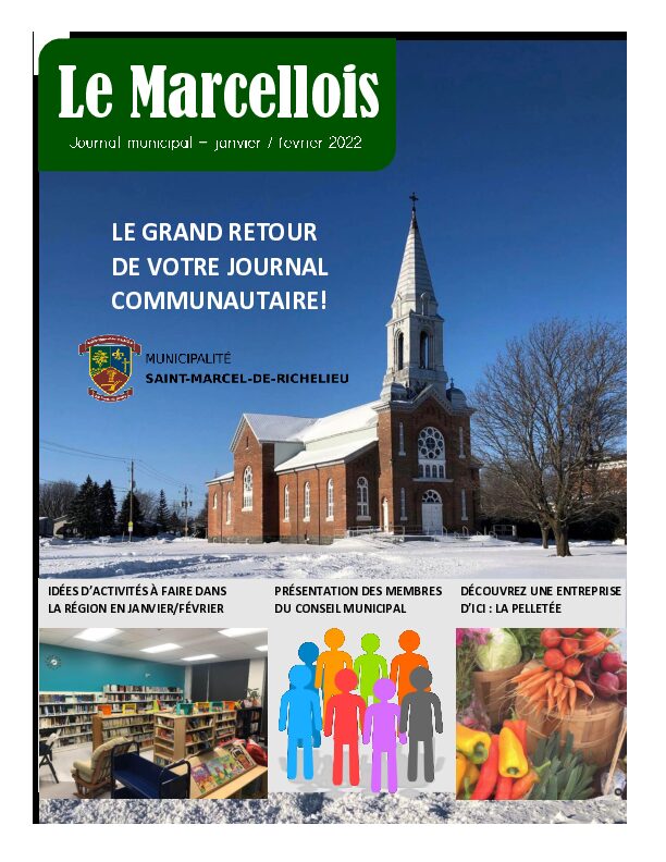 Couverture du journal municipal de janvier 2022