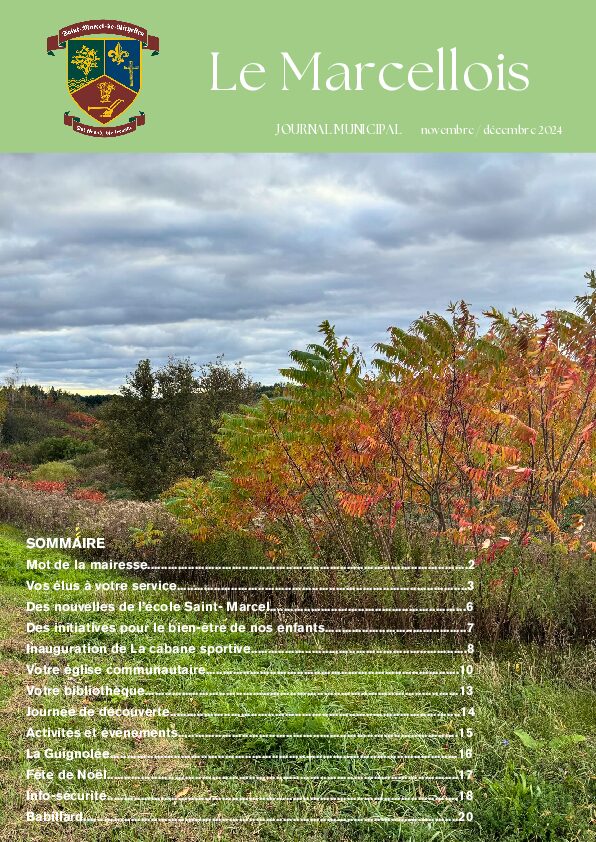 Couverture du journal municipal de novembre 2024