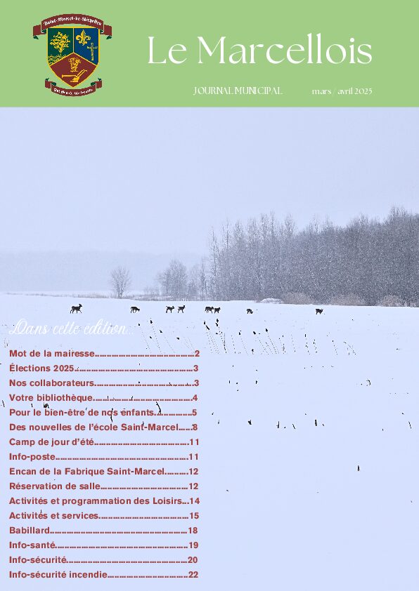 Couverture du journal municipal de mars 2025