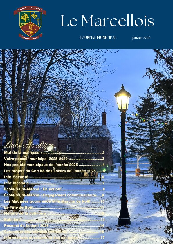 Couverture du journal municipal de janvier 2026